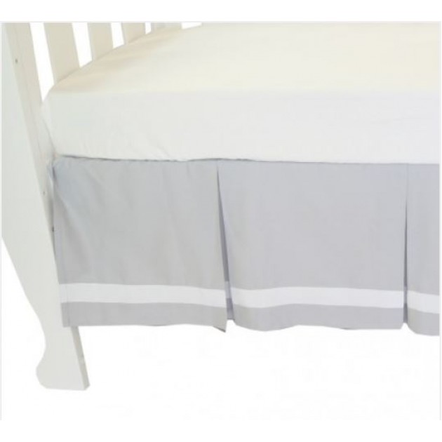 Amani bebe Summer Stripe Crib Skirt - Grey