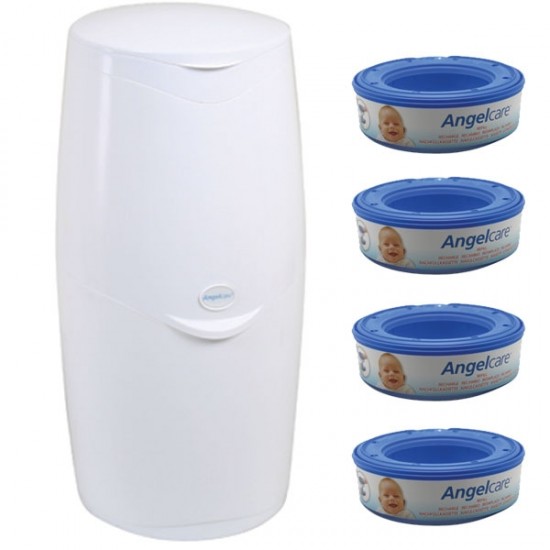 Angelcare Nappy Disposal System + 4 cassettes