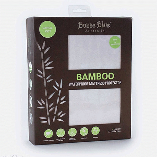 Bubba Blue Bamboo Waterproof Mattress Protector - Large Cot