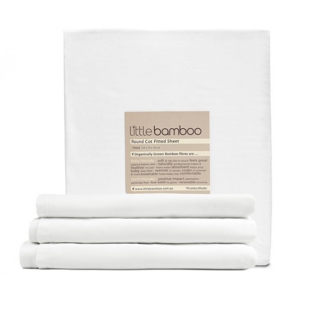 Little Bamboo Round Cot Fitted Sheet