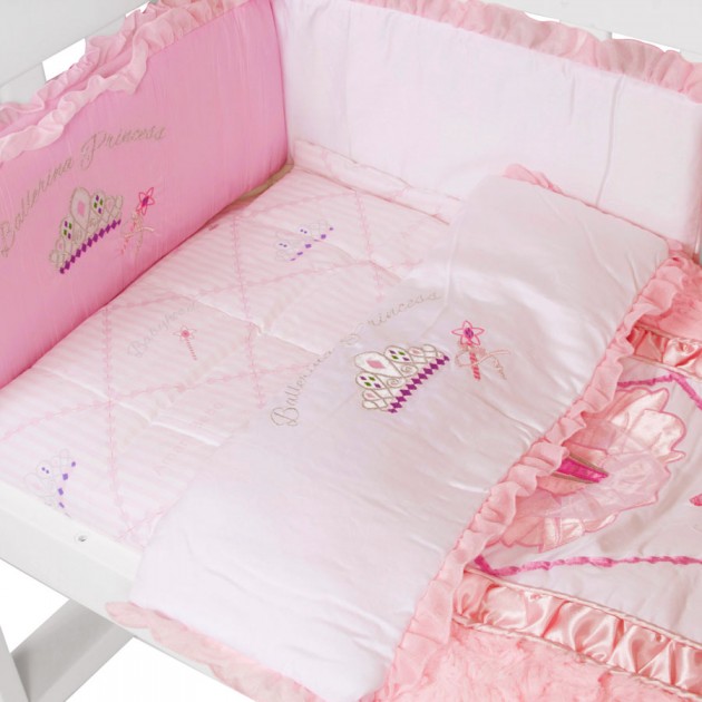 Amani Bebe Cradle Bedding Set 3pce - Ballerina Princess