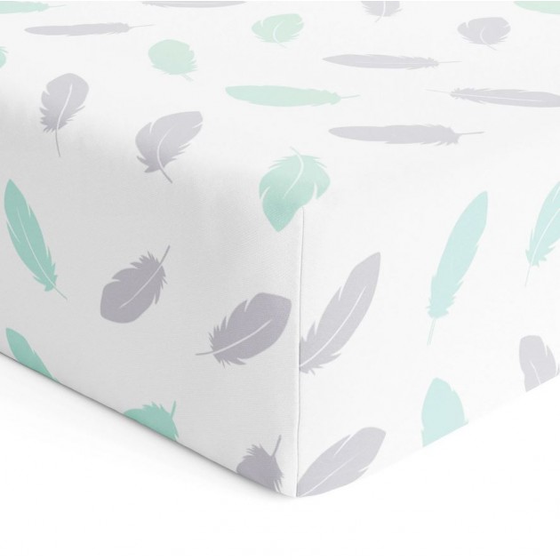 Bubba Blue Organic Feathers Cot Fitted Sheet