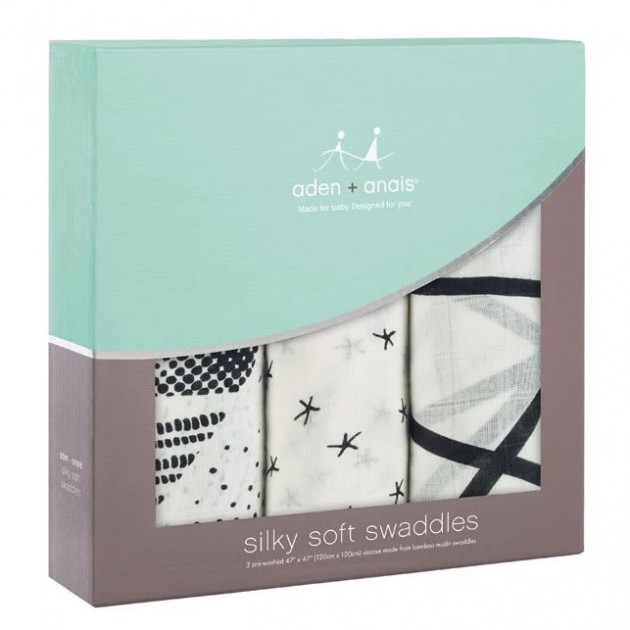 Aden & Anais Silky Swaddles 3-Pack Midnight