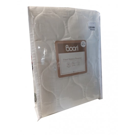 Boori Oval Cot Fitted Mattress Protector (121 x 69cm)