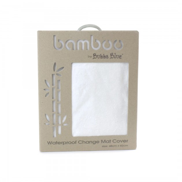 Bubba Blue Bamboo Waterproof Change Mat Cover - White