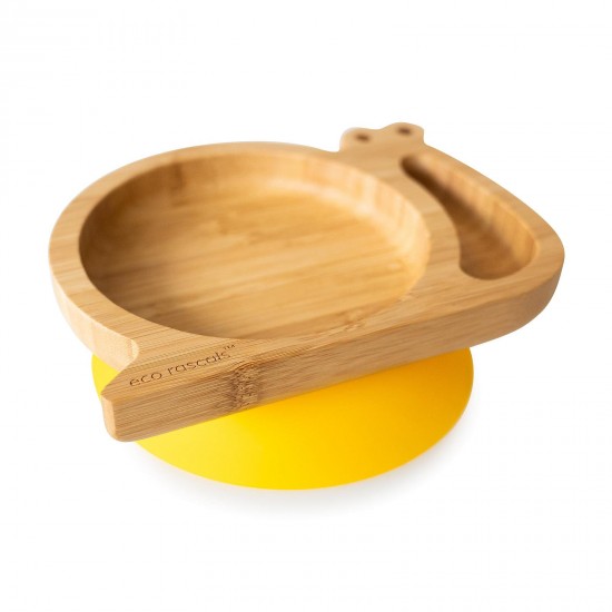 Eco Rascals Organic Bamboo Suction Plate – Snail