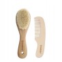 Haakaa Goat Wool Wooden Baby Hair Brush & Comb Set