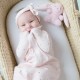 Living Textiles Zip Up Swaddle 0.2TOG 0-3 Months - Pink Hearts