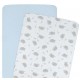 Living Textiles Jersey Fitted Sheet 2pk - Mason/Blue Dots