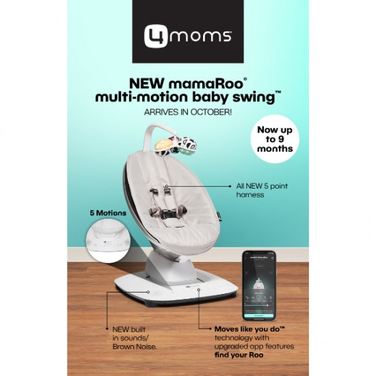 4moms Mamaroo V5.0 Multi Motion Baby Swing Grey