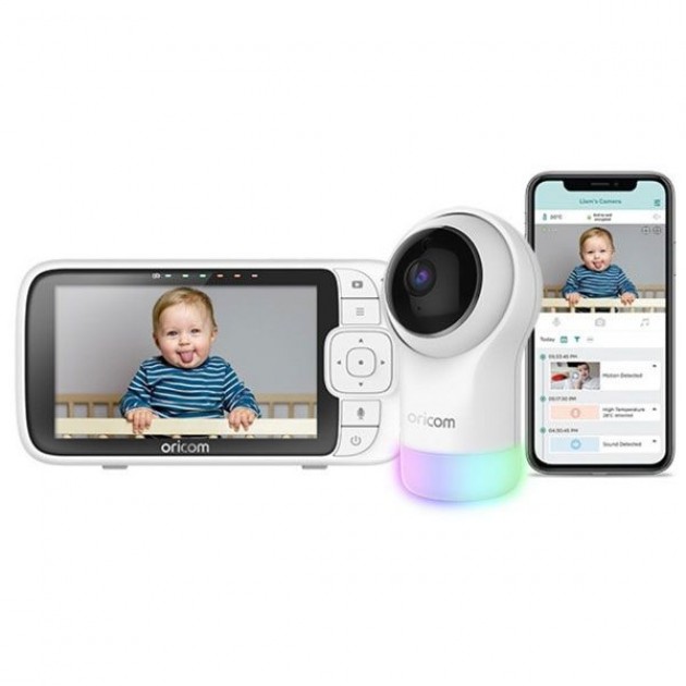Oricom 5 inch Smart HD Nursery Pal Glow+ Baby Monitor OBH930