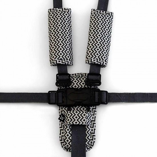 Outlook Pram Harness Covers Set - Charcoal Aztec