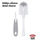OXO TOT Bottle Brush with Detail Cleaner & Stand Grey