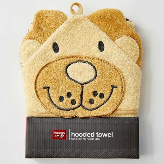 Weegoamigo Colourplay Hooded Towel - Lion