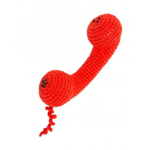 Weegoamigo Crochet Rattle - Vintage Phone