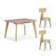 Boori Tidy Table V23 with Two Chairs Package