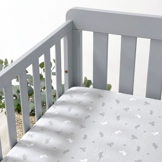 Bubba Blue Bunny Forest Cot Fitted Sheet