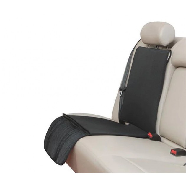 Child Car Seat Protector Mat - Black Fabric
