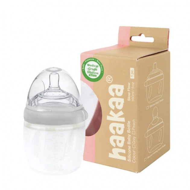 Haakaa Generation 3 Silicone Baby Bottle - 160ml Slow Teat